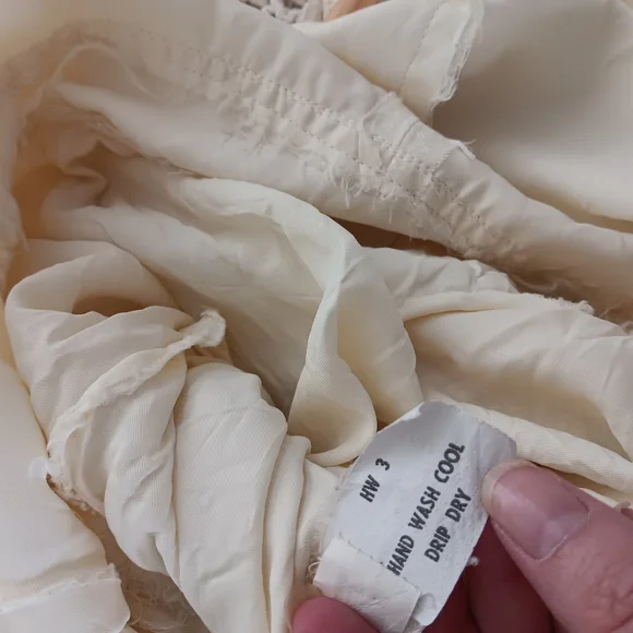 . Vintage Handmade Small Batch Cotton Lace Tie Back Prairie Maxi Slip Dress . - Picture 11 of 16